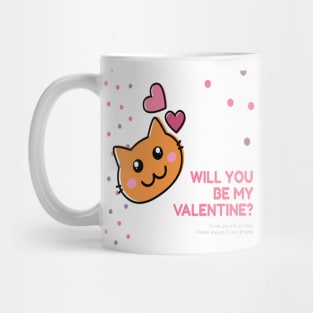 Will You Be My Walentine, Cat Mug